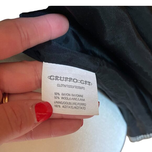 Emanuel Ungaro Wrap Blazer Jacket Women's size 14 Houndstooth Wool Blend Plaid - Picture 6 of 7